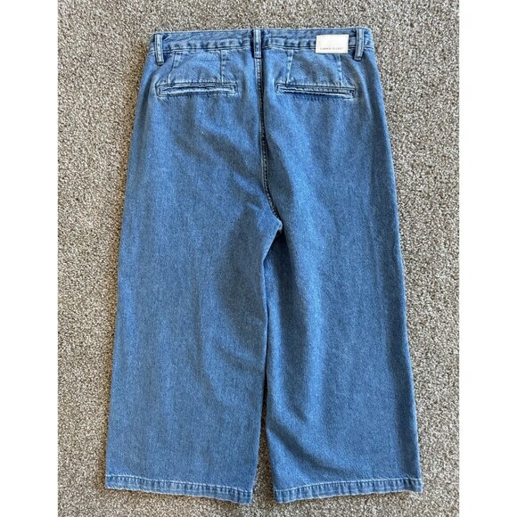 Anthropologie Current/Elliott The Forum High-Rise Wide-Leg Jeans Women's Sz 30 k - Picture 5 of 10